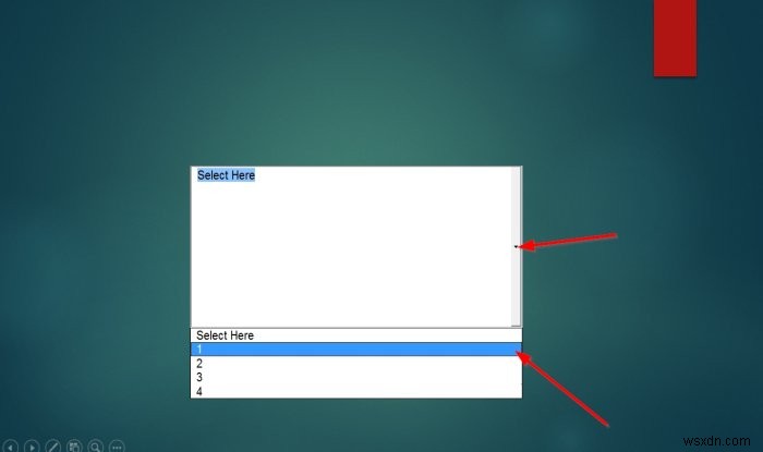 How to insert a drop-down menu in PowerPoint