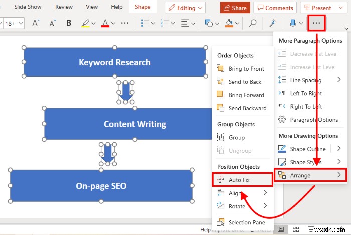 How to use Auto Fix feature in PowerPoint for the Web