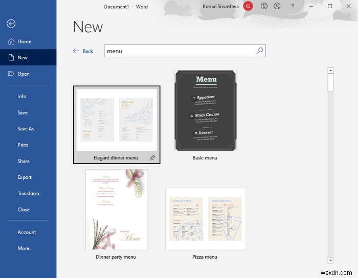 How to create a Restaurant Menu in Microsoft Word