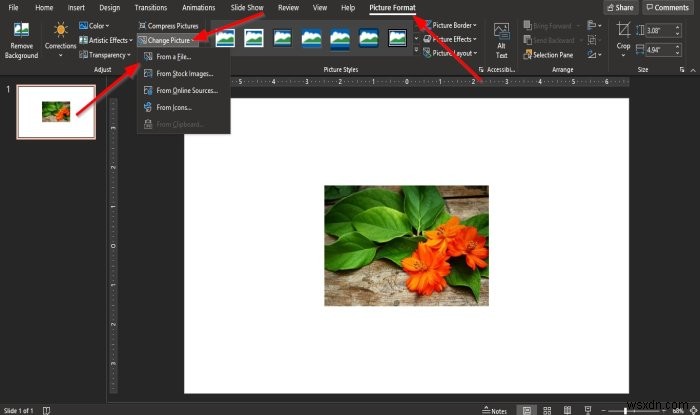 How to change a Picture without losing the size and position in PowerPoint