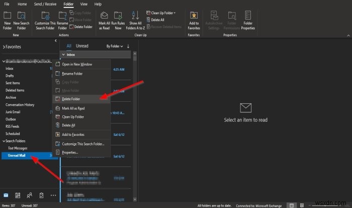 How to create a Search Folder in Outlook app