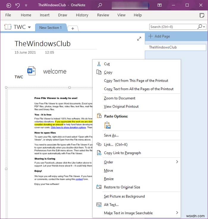 How to Insert a Word Document into OneNote notes