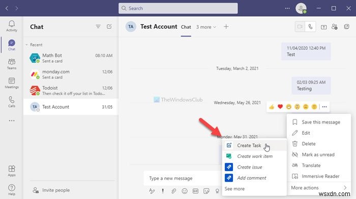 How to convert Microsoft Teams chats to Microsoft To Do tasks