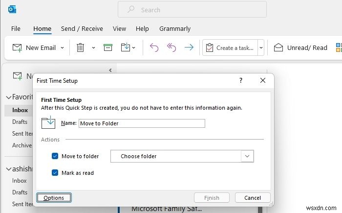 How to create Quick Steps in Outlook