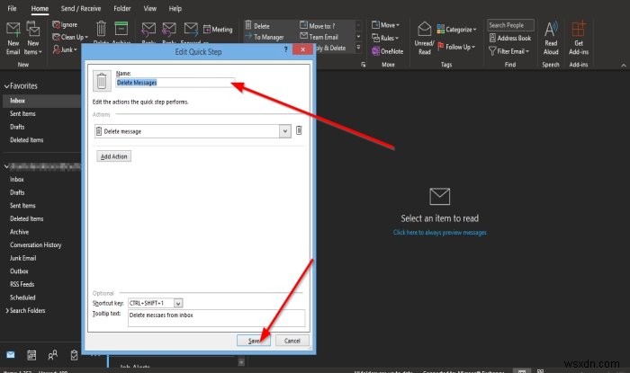 How to Create, Edit, and Delete Quick Steps in Outlook