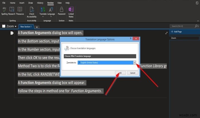 How to translate text into a different language in Microsoft Office