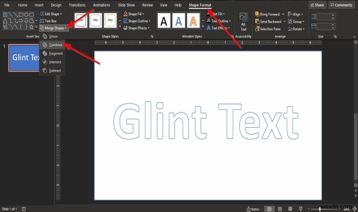 How to make a Glint or Sparkle Text animation in PowerPoint