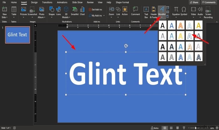 How to make a Glint or Sparkle Text animation in PowerPoint