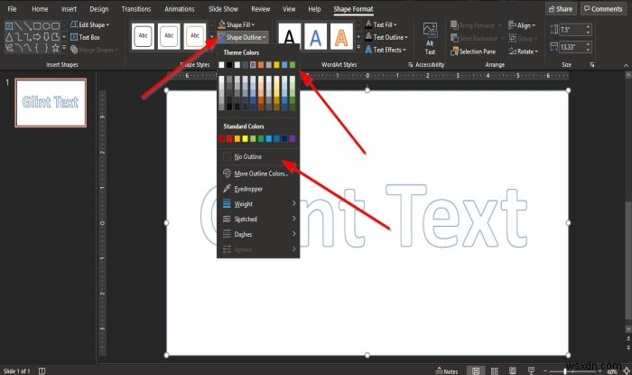 How to make a Glint or Sparkle Text animation in PowerPoint