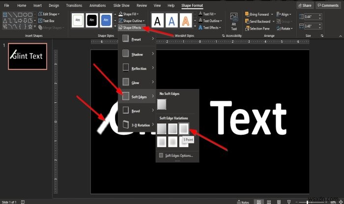 How to make a Glint or Sparkle Text animation in PowerPoint
