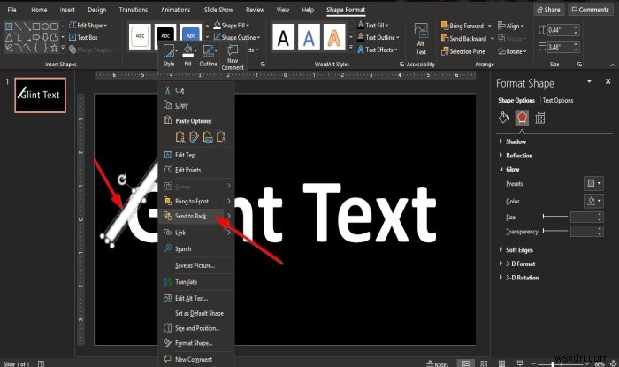 How to make a Glint or Sparkle Text animation in PowerPoint