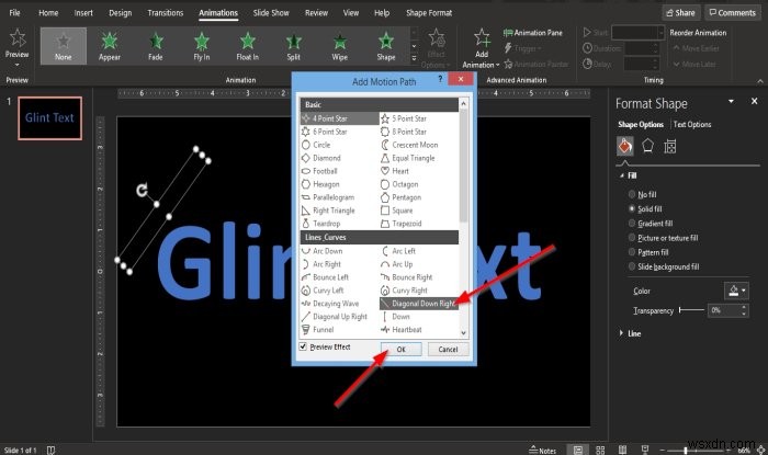 How to make a Glint or Sparkle Text animation in PowerPoint