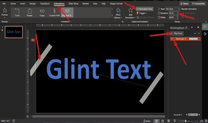 How to make a Glint or Sparkle Text animation in PowerPoint