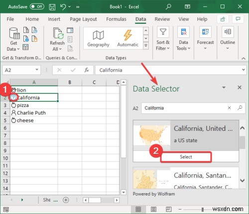 How to use Automatic Data Type feature in Microsoft Excel
