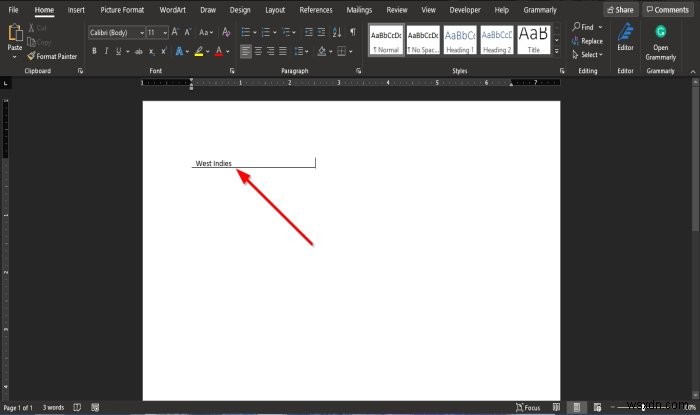 How to type Text over a Line in Word without moving it