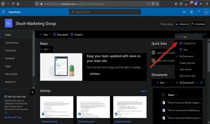 How to upload Documents to your SharePoint Site