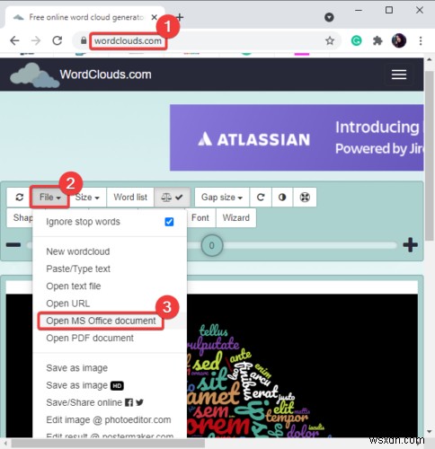 How to create a Word Cloud in Microsoft Excel