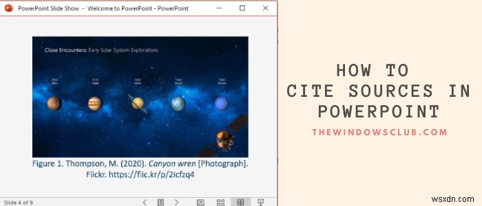 How to put References or cite Sources in PowerPoint