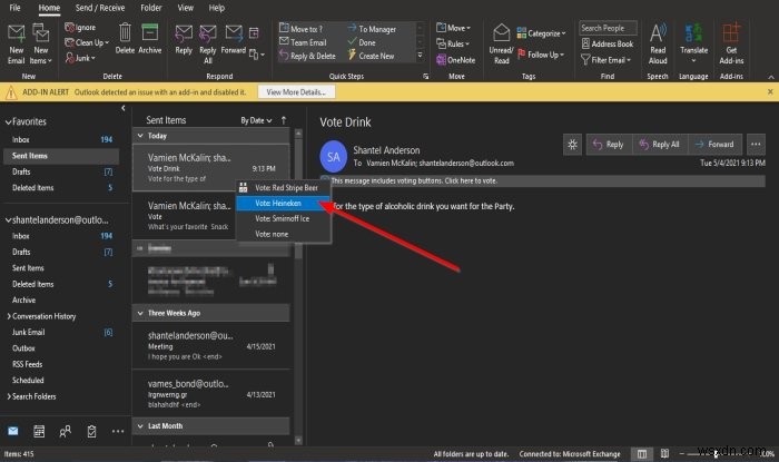 How to create an Email Poll in Outlook