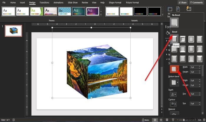 How to create a 3D Picture Cube in PowerPoint