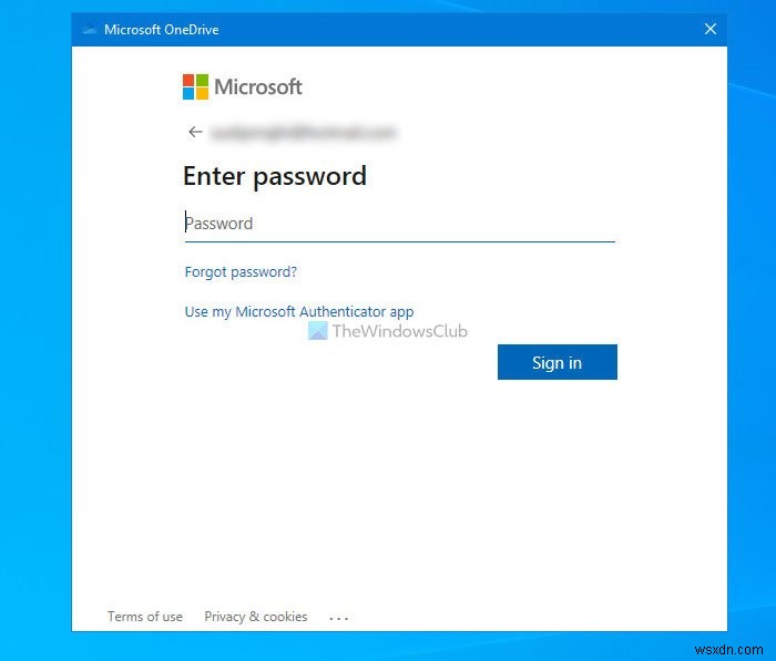 OneDrive needs your attention, Start syncing again by signing in