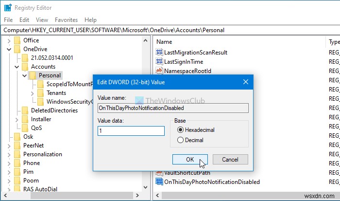 How to Turn off OneDrive On this day notification on Windows 11/10