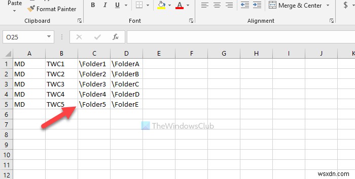 How to create multiple folders at once from Excel