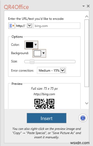 How to create a QR code in PowerPoint and Excel