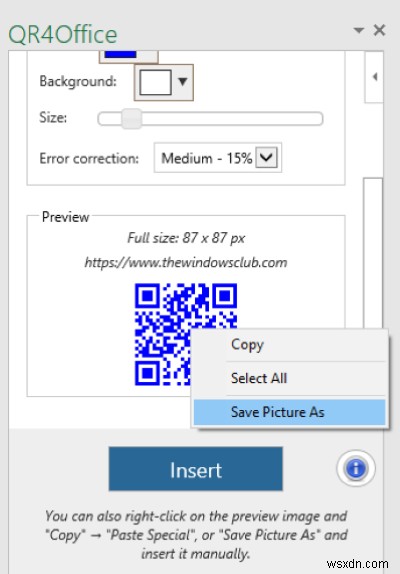 How to create a QR code in PowerPoint and Excel