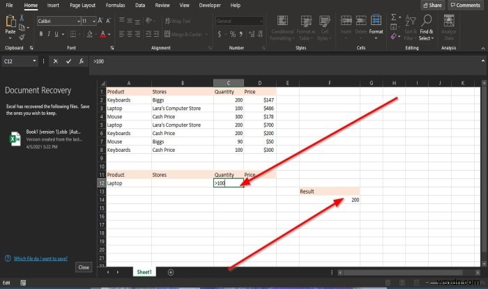 How to use the DPRODUCT function in Microsoft Excel