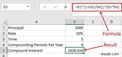 How to calculate Compound Interest in Excel