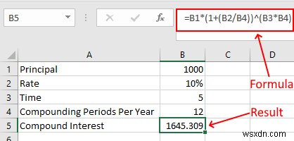 How to calculate Compound Interest in Excel