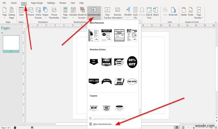 How to use the Building Blocks features in Microsoft Publisher