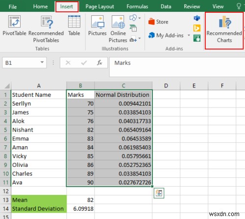 How to make a Bell Curve in Microsoft Excel
