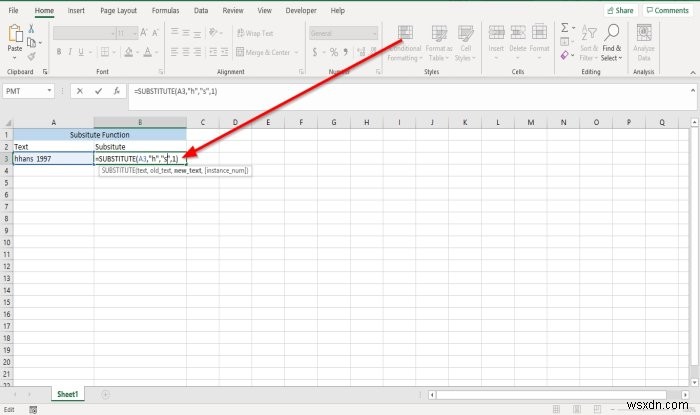 How to use Substitute and Replace Functions in Microsoft Excel