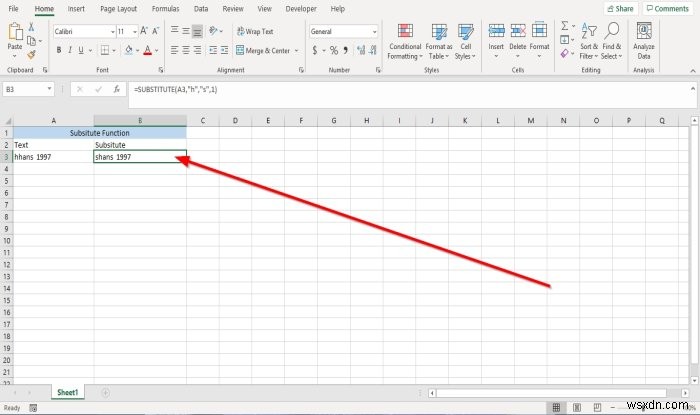 How to use Substitute and Replace Functions in Microsoft Excel