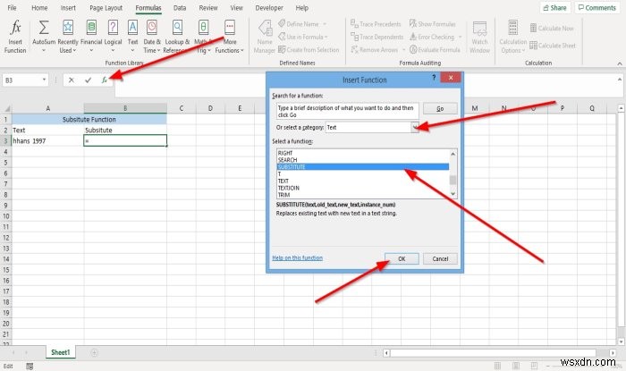 How to use Substitute and Replace Functions in Microsoft Excel
