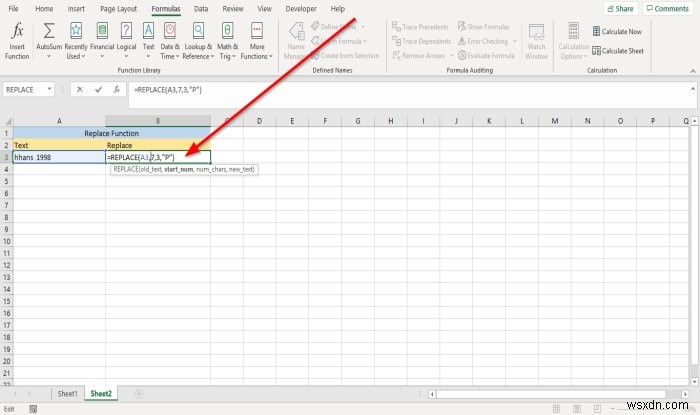 How to use Substitute and Replace Functions in Microsoft Excel