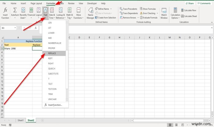 How to use Substitute and Replace Functions in Microsoft Excel