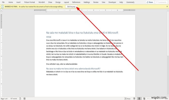 How to Mark a Document as Final in Microsoft Word