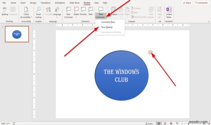 How to add Comments in Microsoft PowerPoint slides