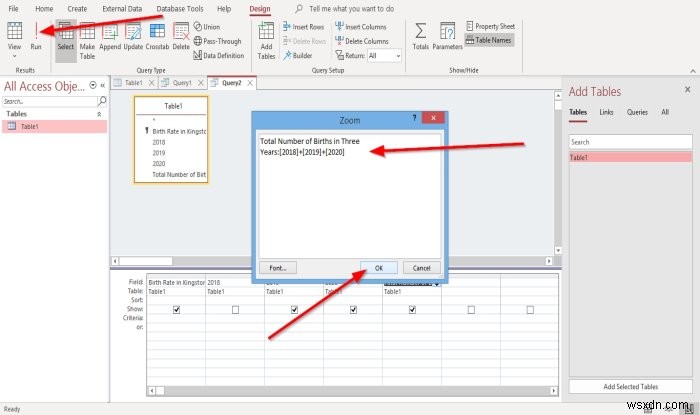 How to create Calculated Fields in Query in Microsoft Access