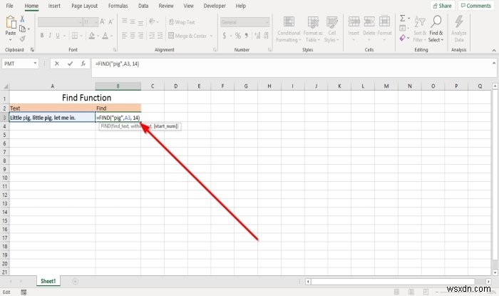 How to use the Find and FindB functions in Microsoft Excel