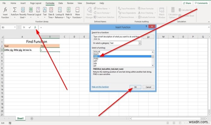 How to use the Find and FindB functions in Microsoft Excel