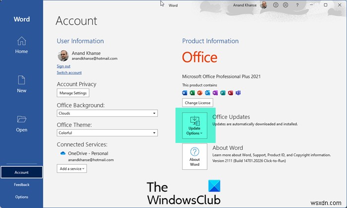 How to update Microsoft Office manually in Windows 11/10