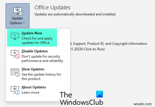 How to update Microsoft Office manually in Windows 11/10