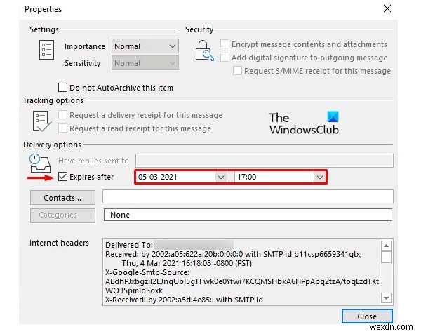 How to add Expiration Date to Emails in Outlook
