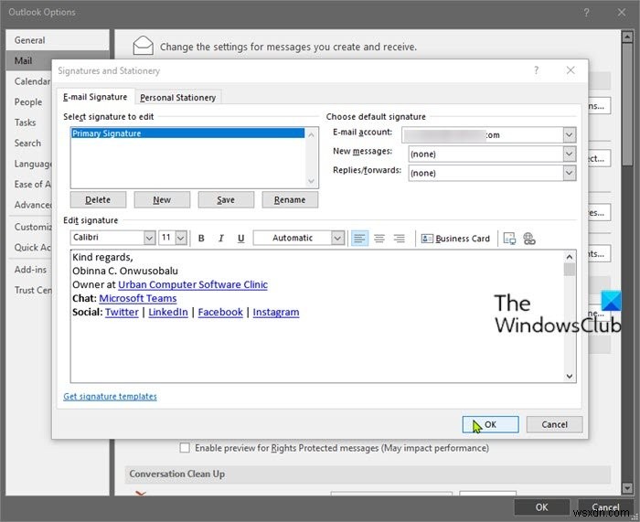 How to add Microsoft Teams Chat Link to Email Signature