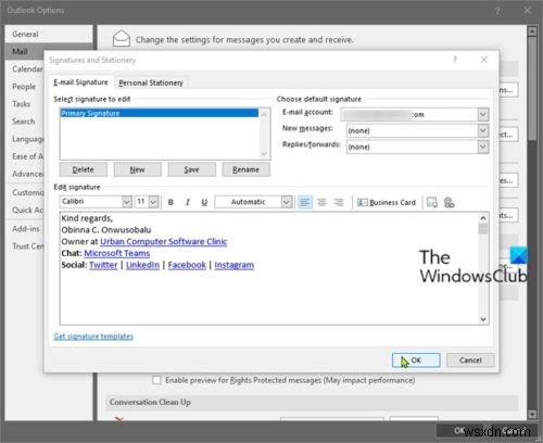 How to add Microsoft Teams Chat Link to Email Signature