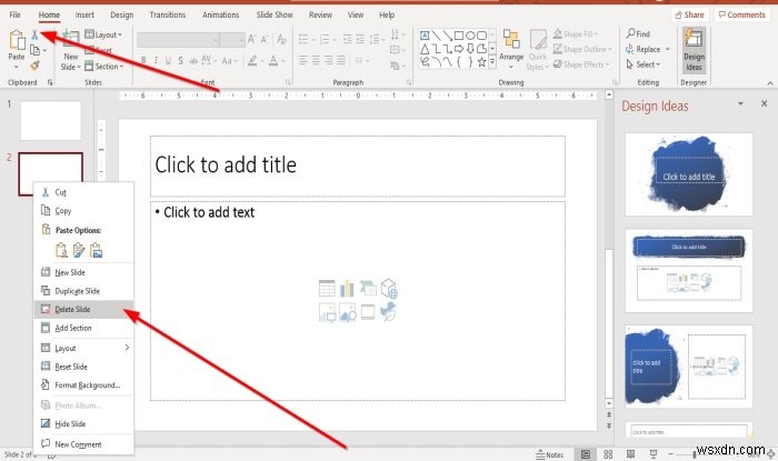 How to add and remove Slide Layout in PowerPoint
